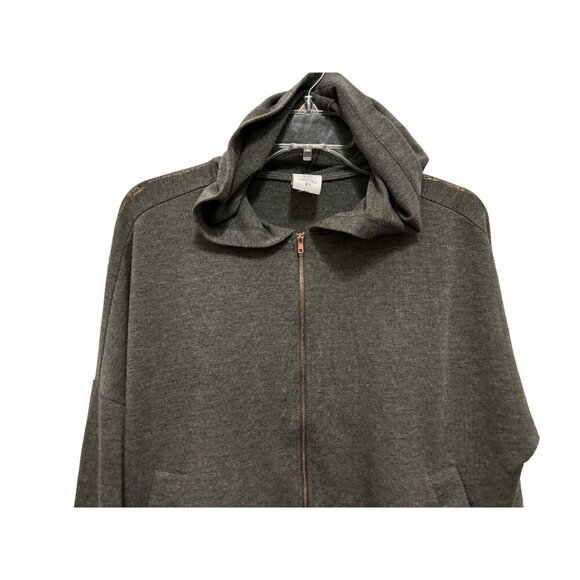 Women's Small Splendid Full Zip Sweatshirt Hoody Bronze Shoulders Details - Picture 2 of 6